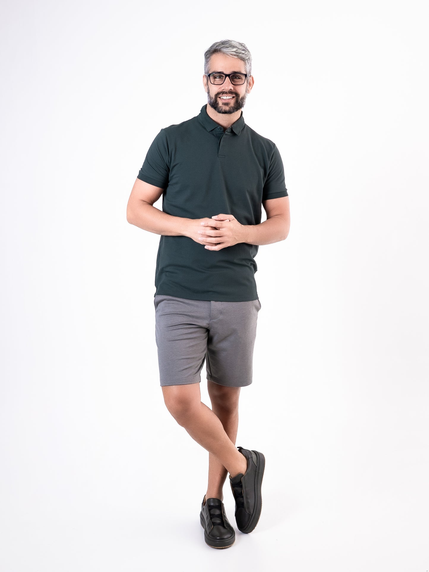 Polo piquet pima Verde escuro.