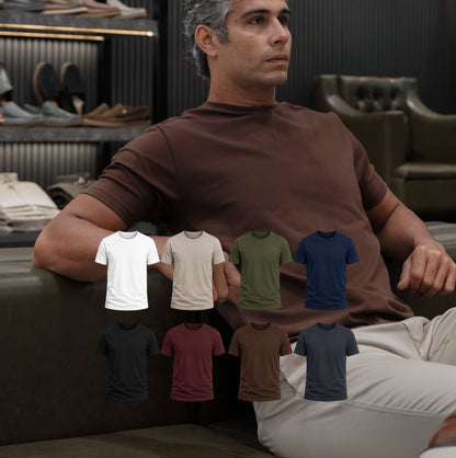 Camiseta egípcio + elastano azul