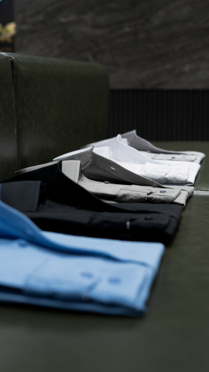 Camisa social Milão - Cinza chumbo.