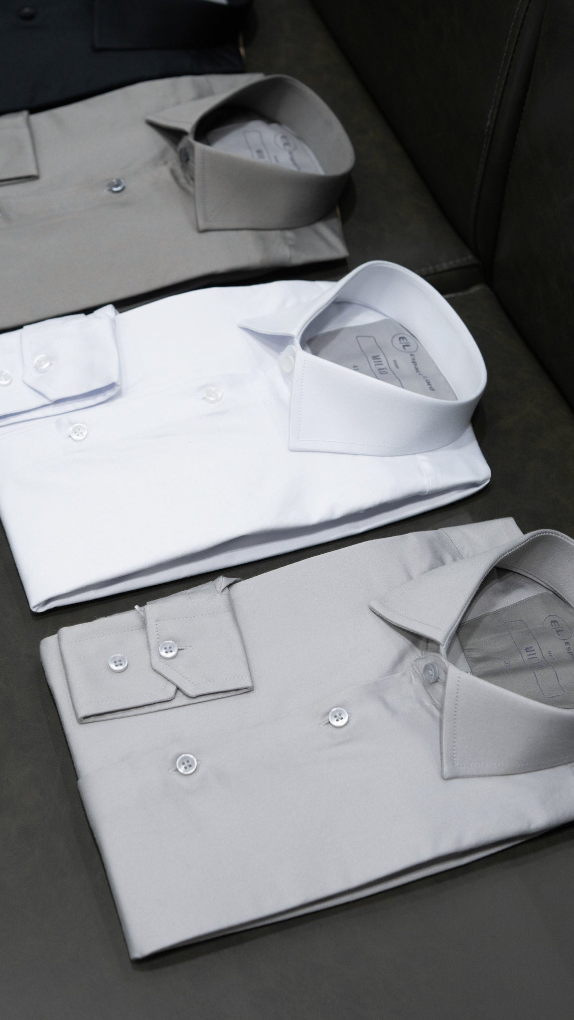 Camisa social Milão - Cinza chumbo.