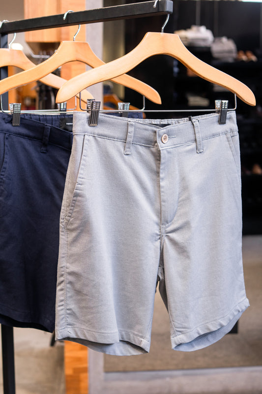 Bermuda Linho Cinza.