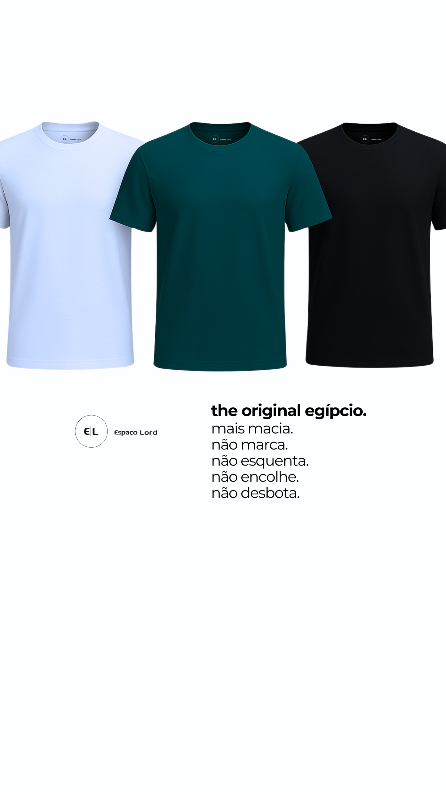 Camiseta Prime em algodão Egípcio.