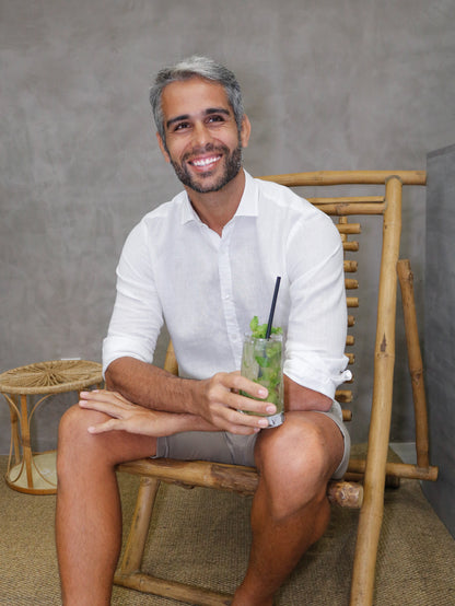 Camisa 100% linho Branca