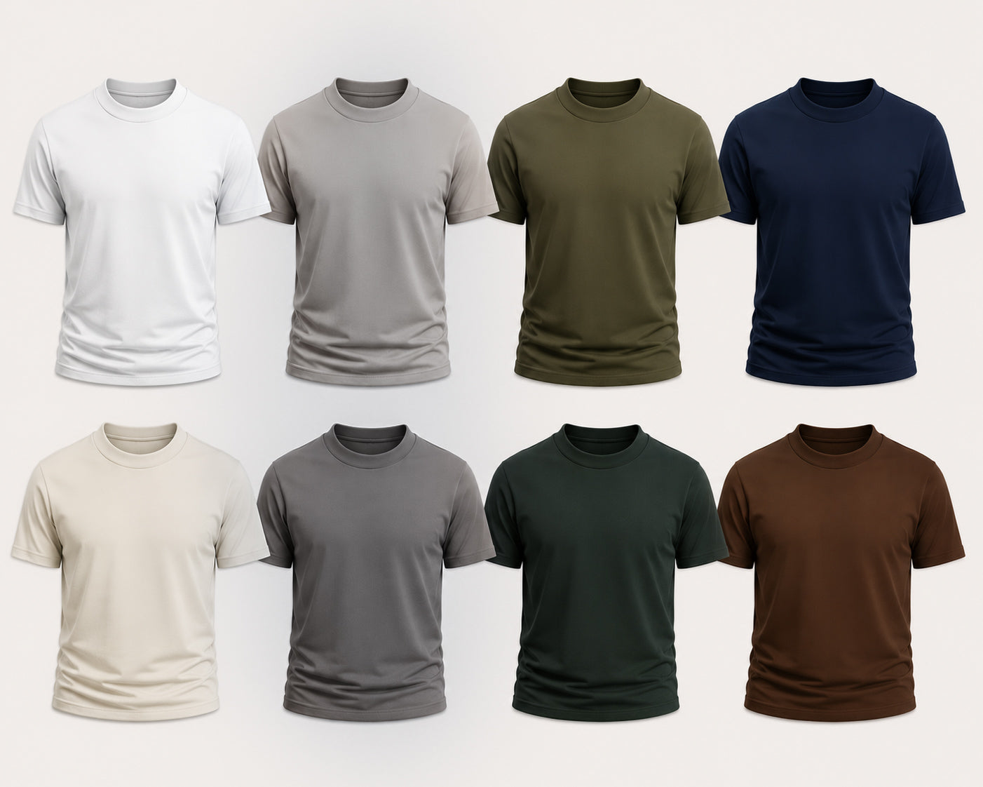 Camiseta gola mais alta algodão egípcio branca.